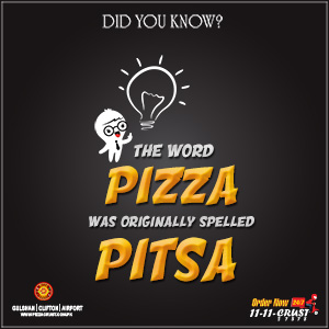 Pizza Originally Spelled